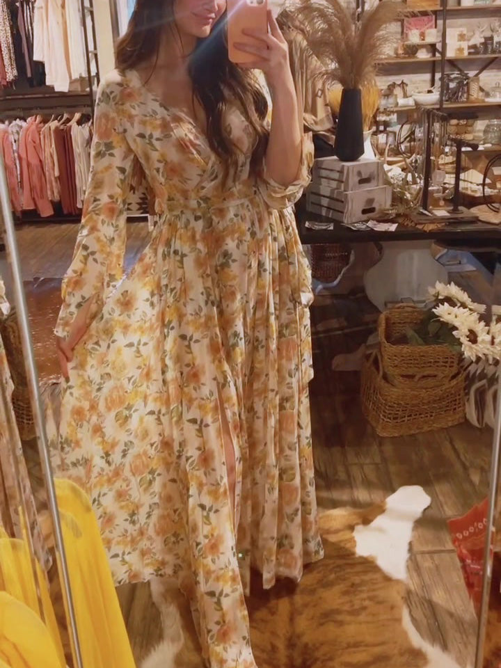 Women's Floral Print Maxi Dress