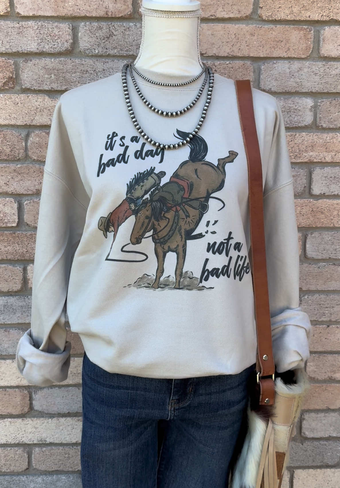 Women's Western Print Sweatshirt