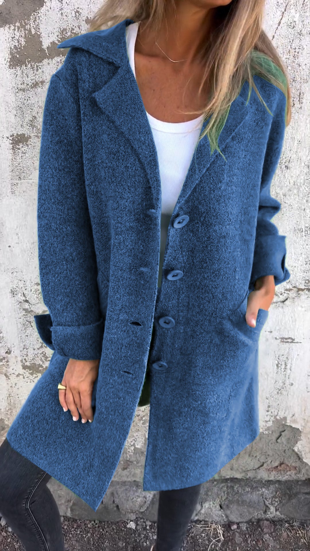 Casual Lapel Single-breasted Long Coat