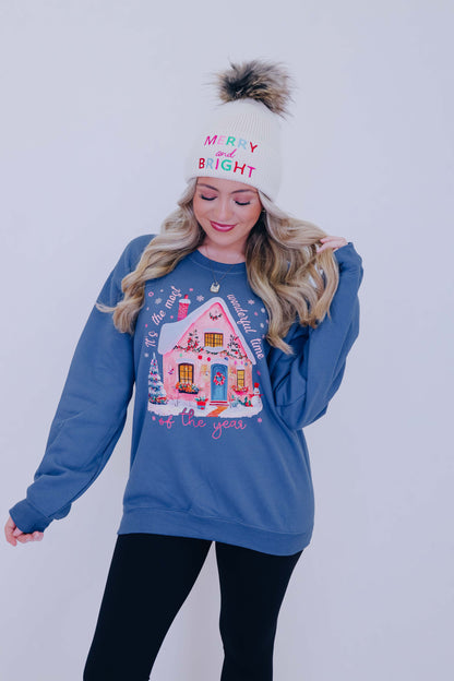 Gingerbread House "It's The Most Wonderful.." Graphic Sweatshirt