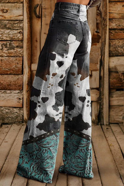 Western Print Jeans