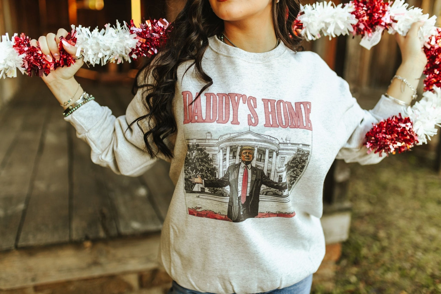 Daddys Home Trump Graphic Sweatshirt