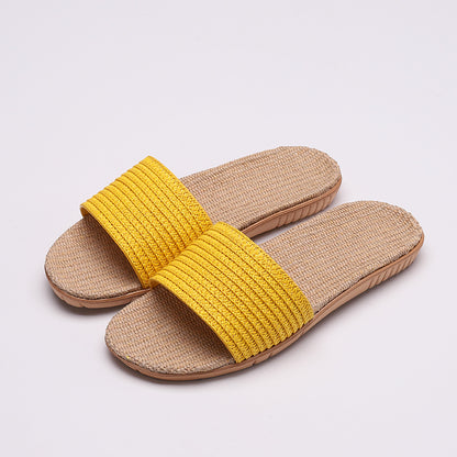 Linen slippers