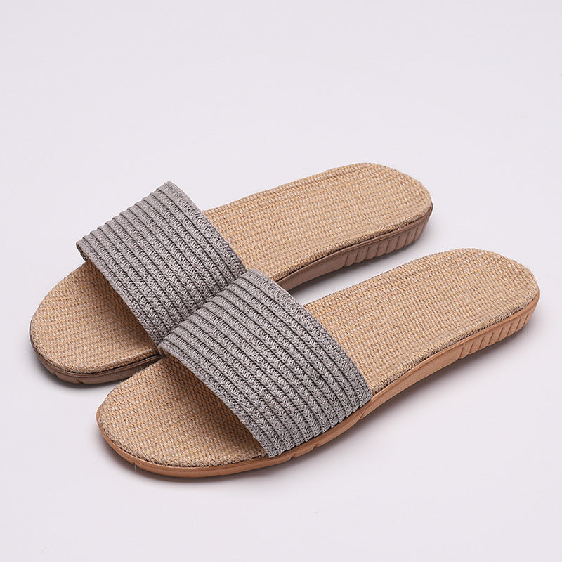 Linen slippers