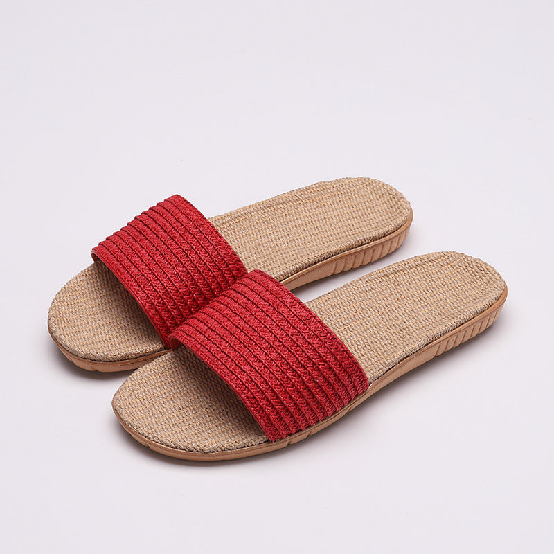 Linen slippers