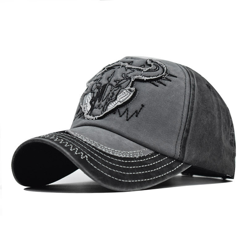 Men & Women Baseball Cap/Bull's head BoneOutdoor Fitted Hat