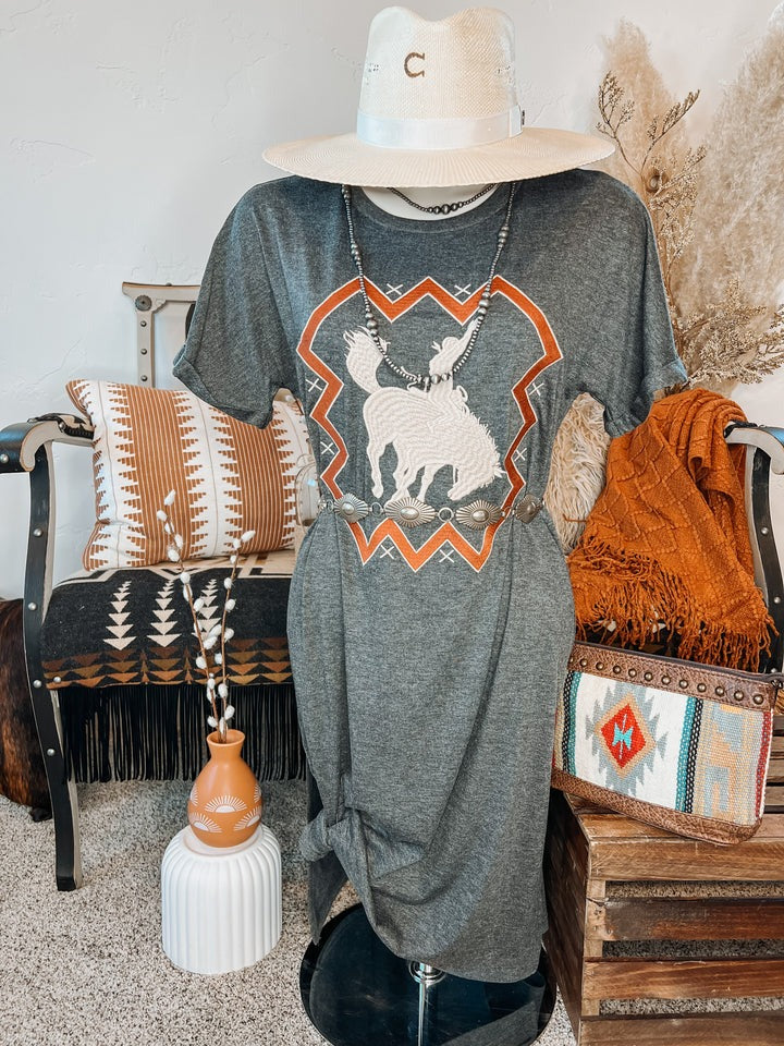 BRONC & ROLL T-SHIRT DRESS