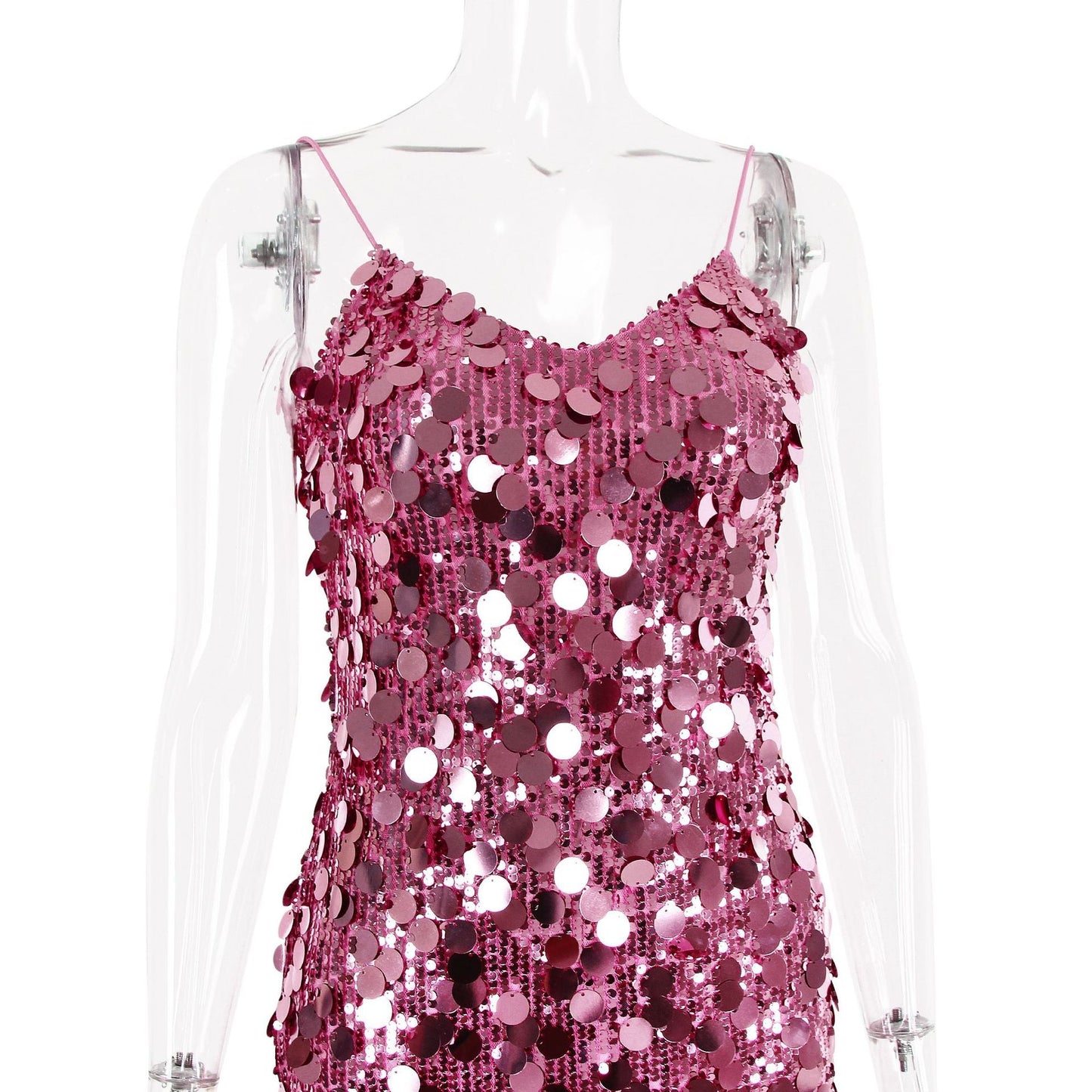 Serena Rose Sequin Party Mini_Dress