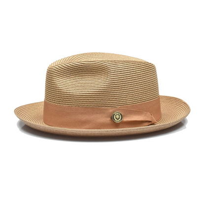 Vintage Vogue Natural Straw Fedora Hat