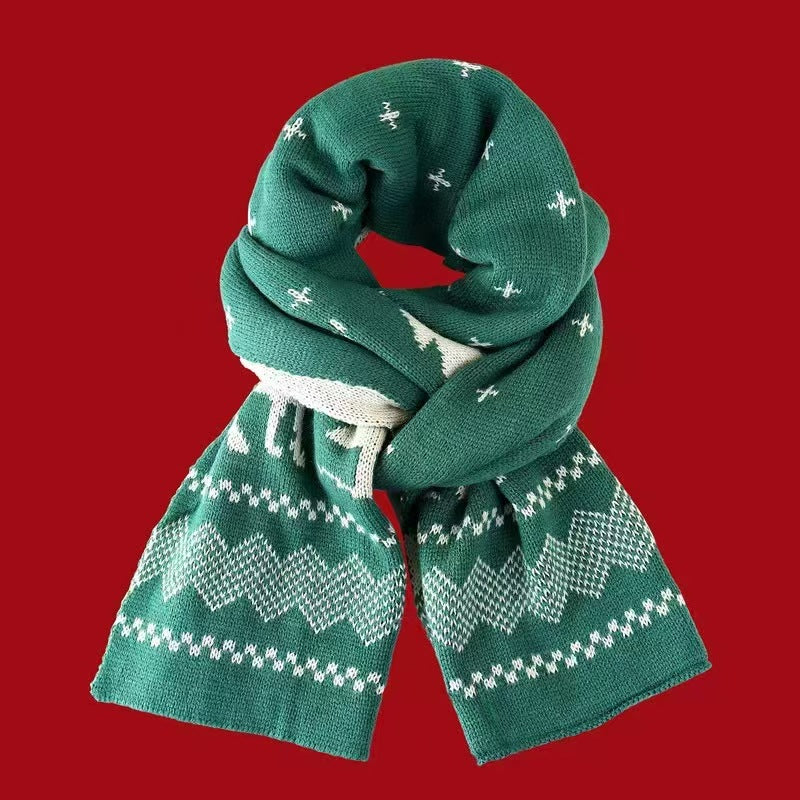 Unisex Christmas Warm Knit Scarf