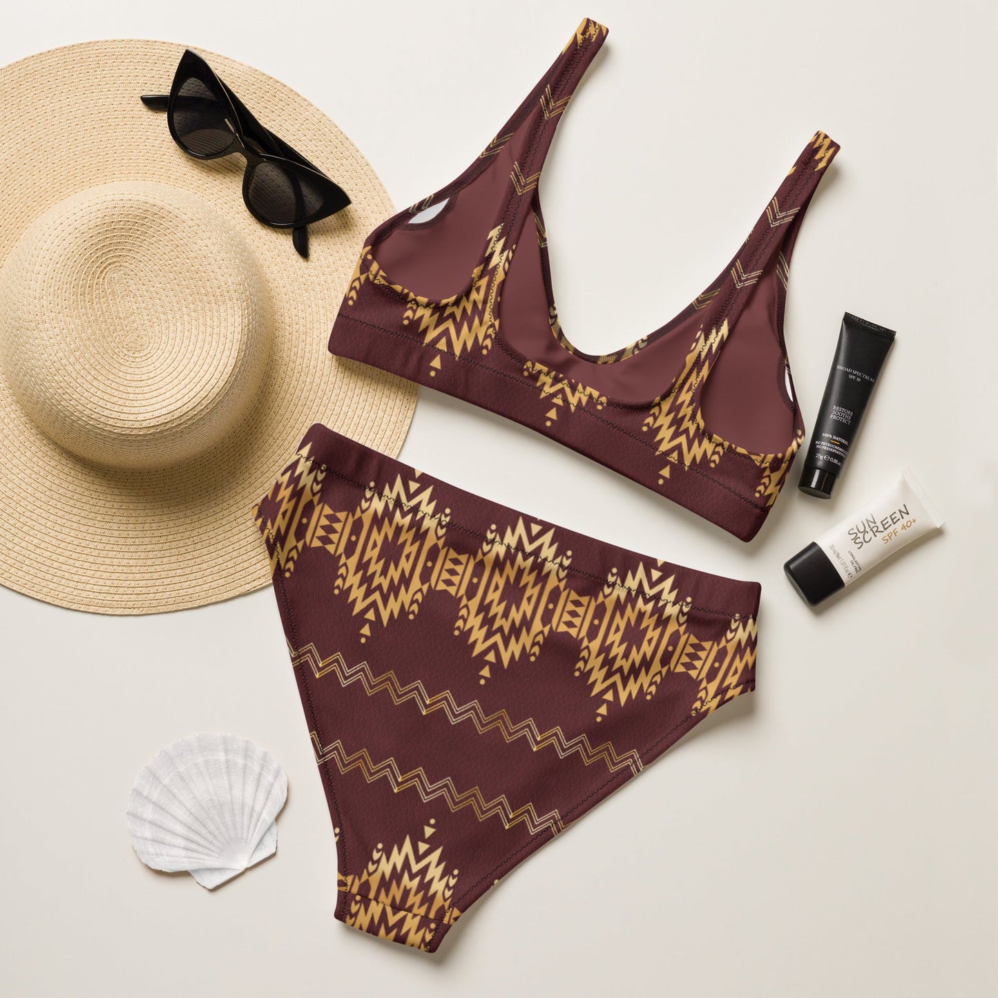 Yeehaw Gold Aztec Bikini