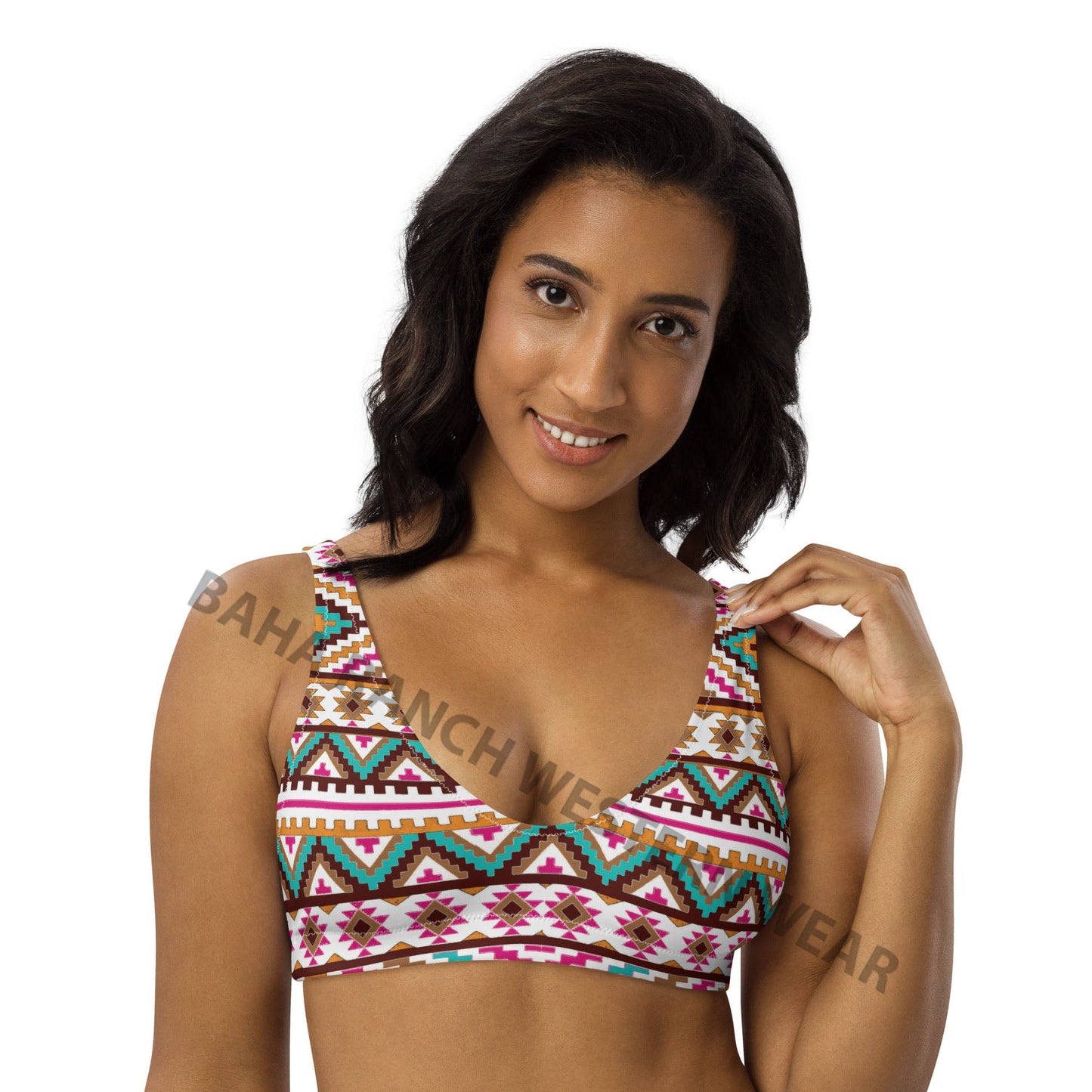 Yeehaw Multi Aztec Bikini Top