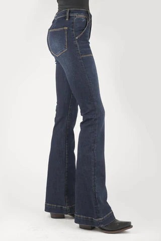 Stetson June Dark Wash High Waisted Trouser Jeans