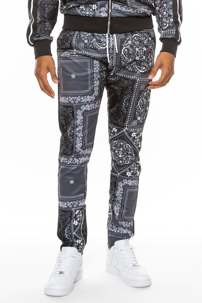 Weiv Paisley Bandana Print Track Pants choice of colors