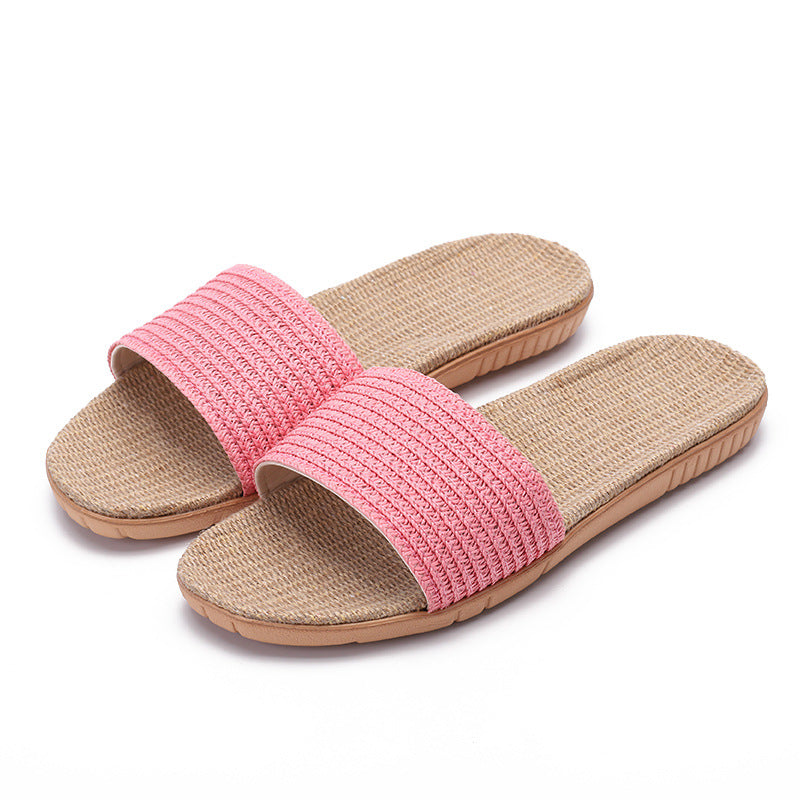 Linen slippers