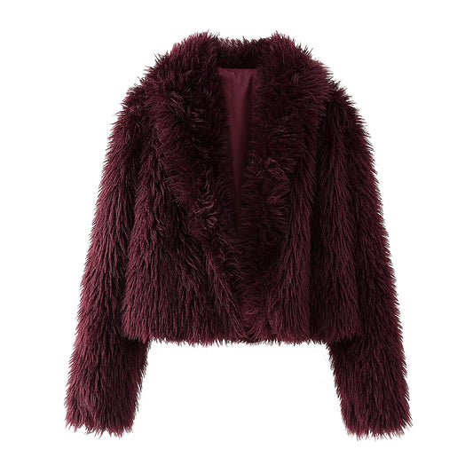 Scarlett Plush Burgundy Faux Fur_Jacket