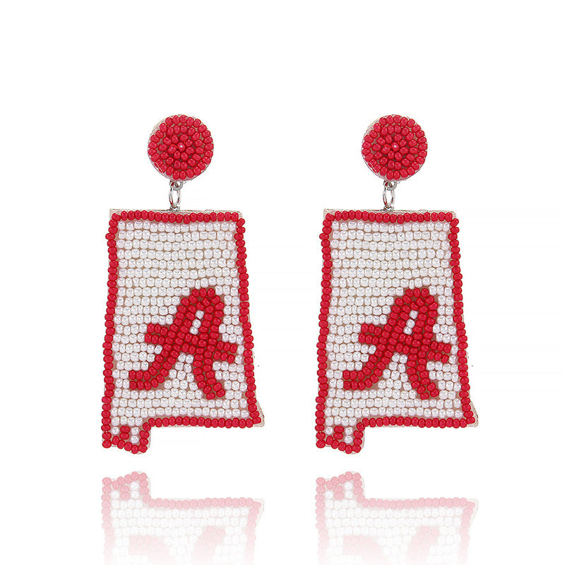 Gameday Beads Letter Earrings