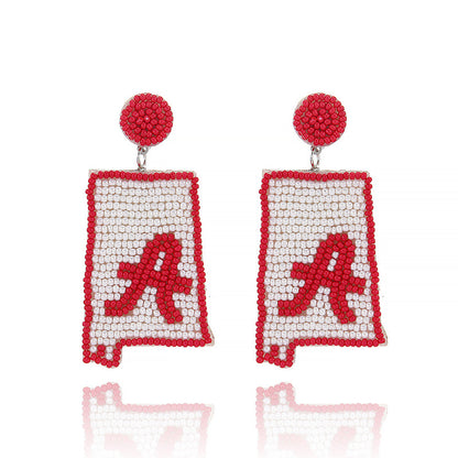 Gameday Beads Letter Earrings