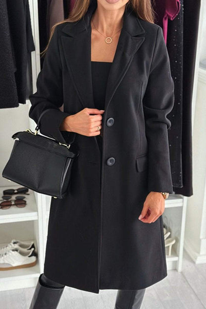 Women's Casual Solid Color Long Coat