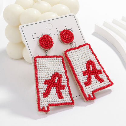 Gameday Beads Letter Earrings