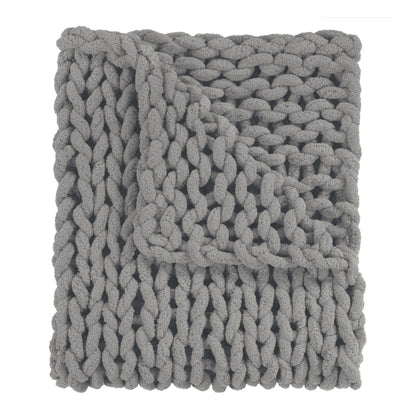 Chunky Chenille Knit Throw choice of colors