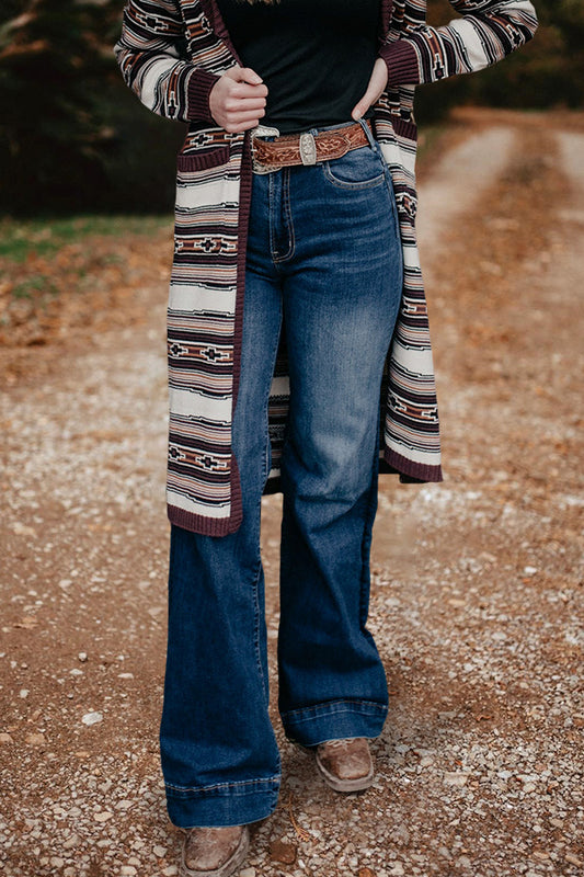 Vintage Washed Wide Leg Jeans