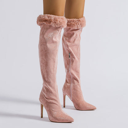 Aurora Velvet Over-The-Knee Boots