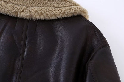 Celeste Luxe Shearling Aviator Jacket