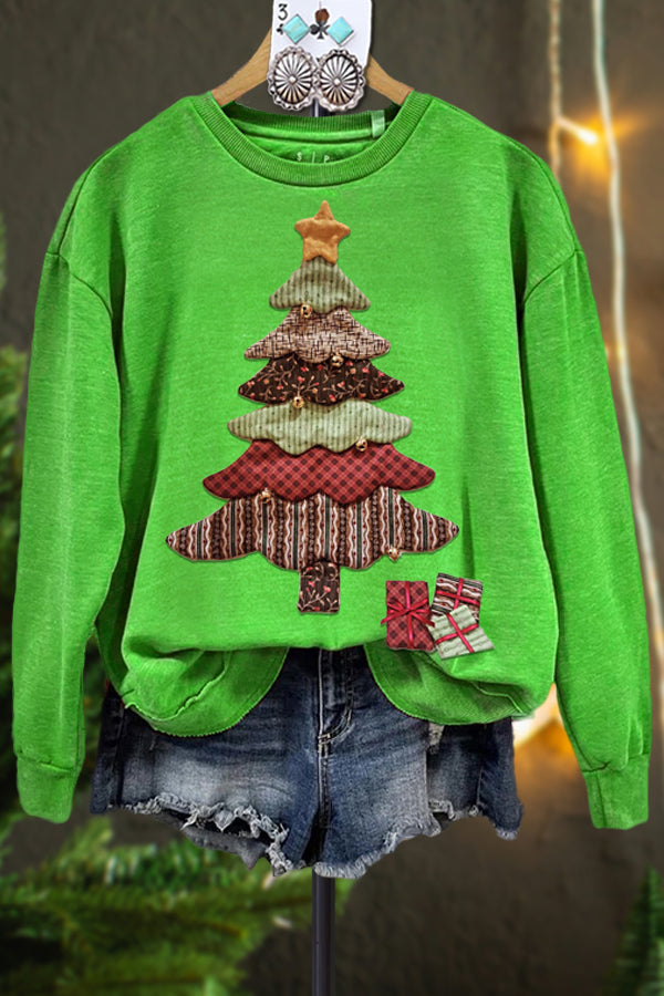 Classic Contrast Christmas Tree Sweatshirt