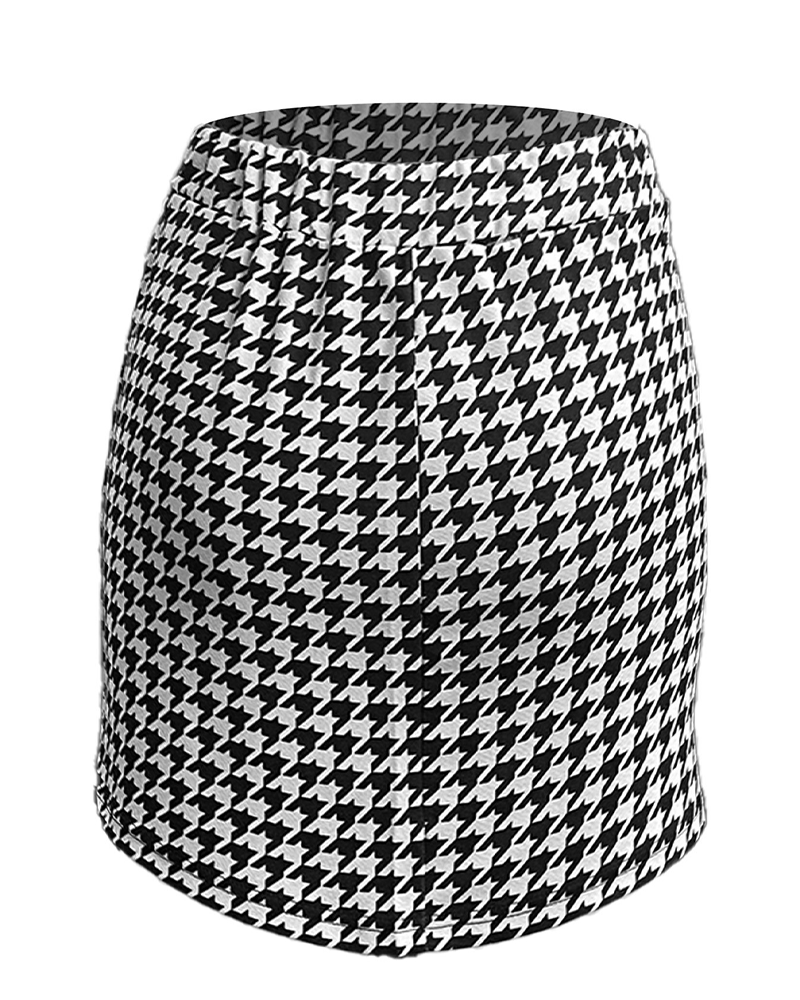 Elegant Waist-High Short Skirt