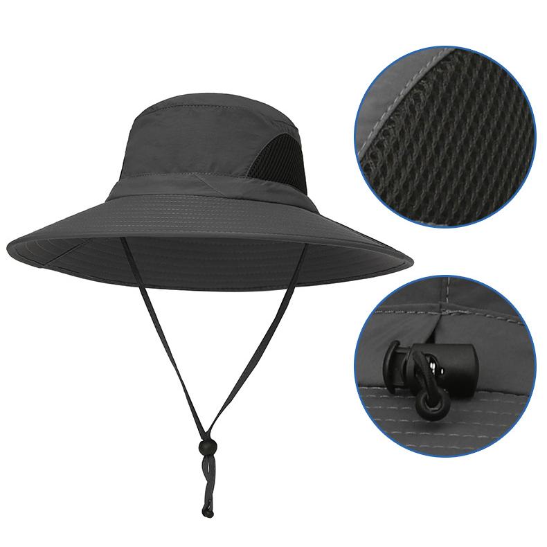 Men and Women Large Brim Waterproof Breathable Outdoor Quick Dry Boonie Hat