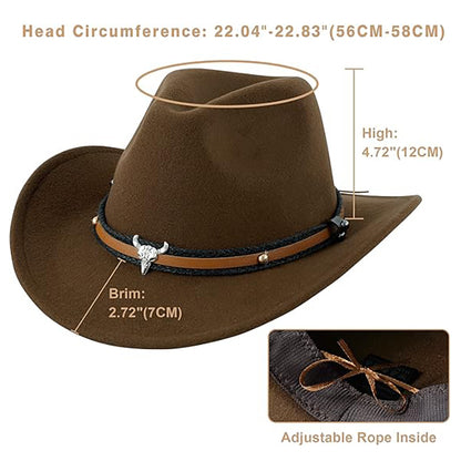 Western Bullhead Felt Cowboy Hat