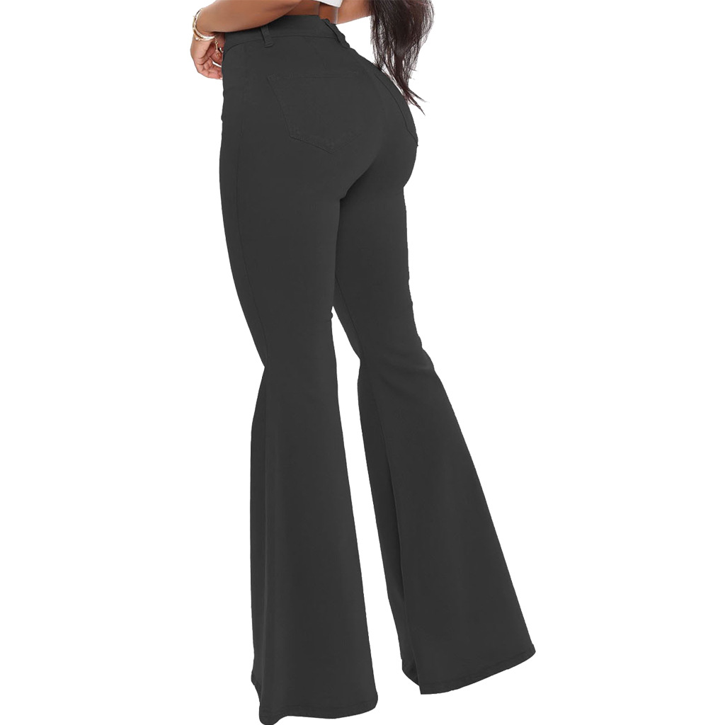 High-Waisted Slim Versatile Fit Stretch Flare Jeans