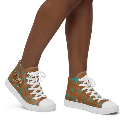 Longhorns & Brands Women__ high top canvas shoes