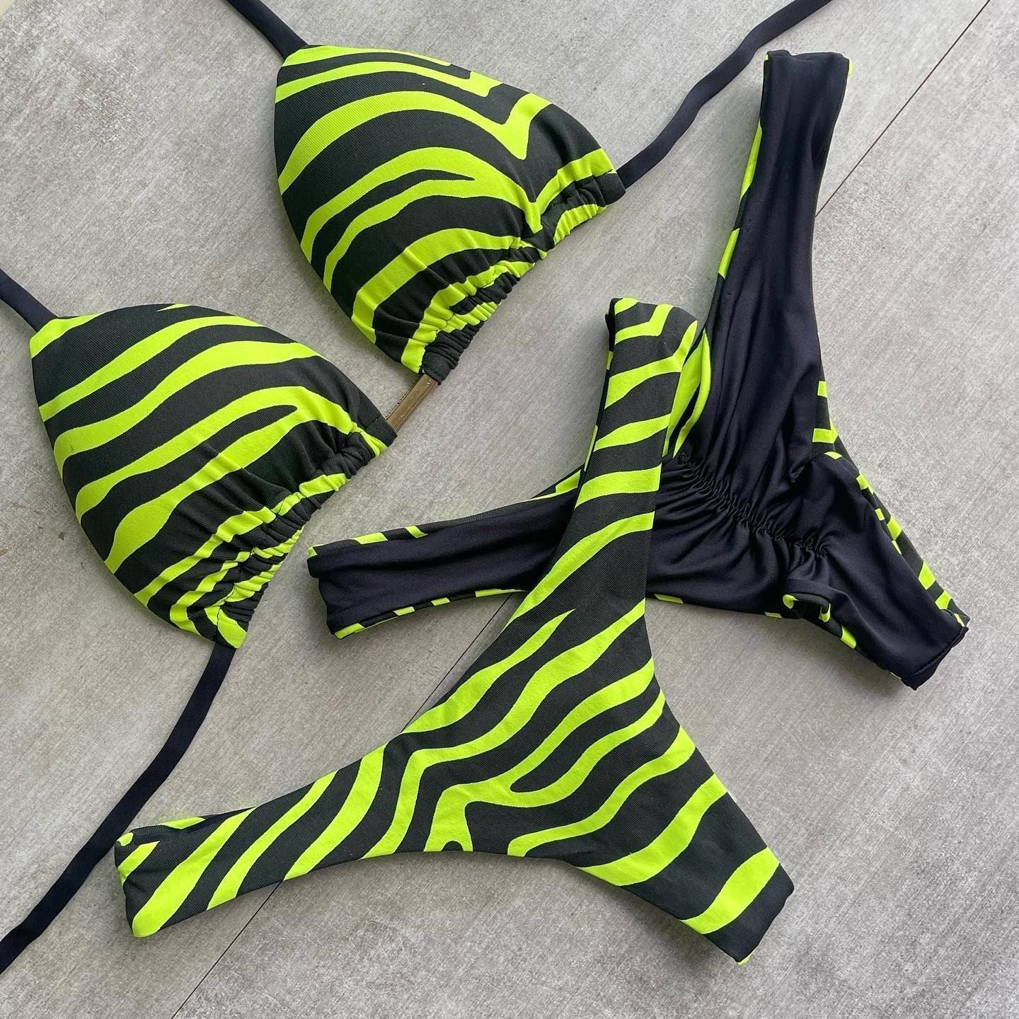 Striped Vintage Chic Bikini Set