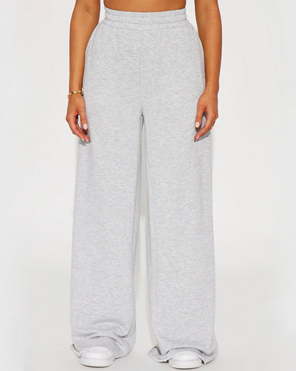 Elastic Waist High-Waisted Loose Trousers