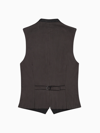 Men's Classic Herringbone Pattern Versatile Slim Fit Vest