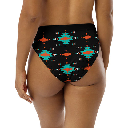 Yeehaw Turquoise & Orange Aztec Bikini Bottom