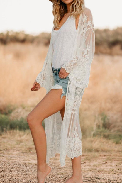 Pretty Embroidered Lace Cardigan