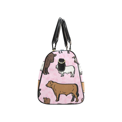 Pink Cattle Small Travel Bag