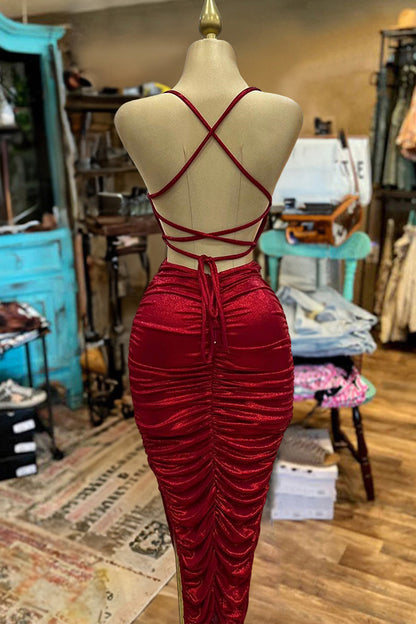 Beautiful Sexy Pleated Backless Dress