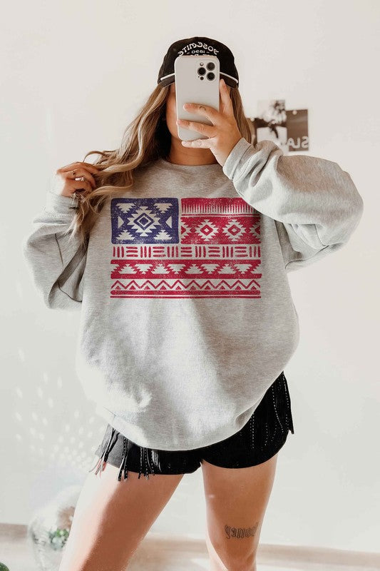 American Aztec Graphic Sweatshirt choice of colors