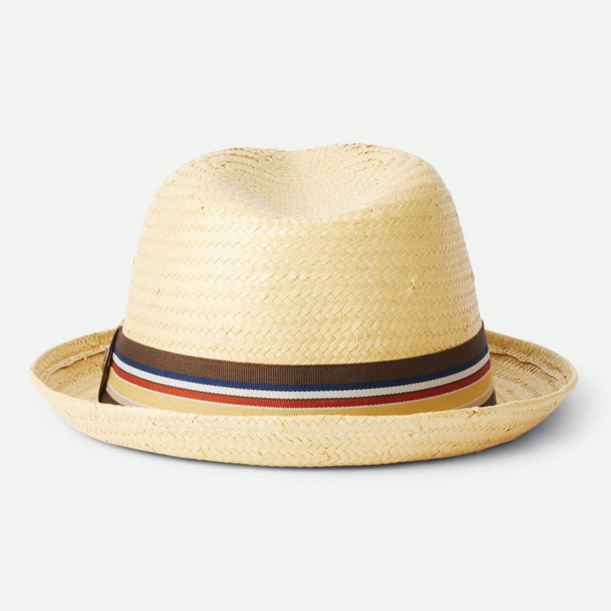 Old-World Straw Fedora-Tan