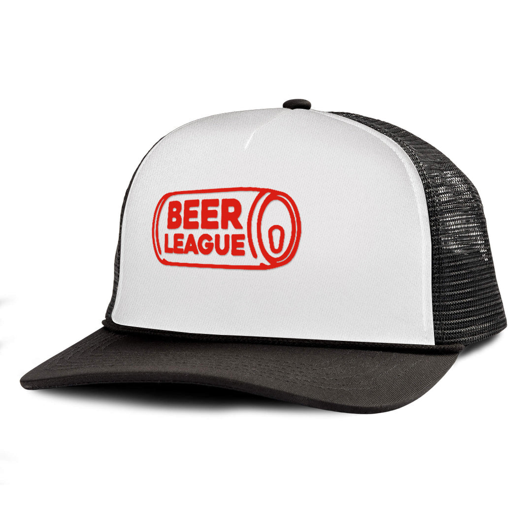 Beer Can Pattern BEER LEAGUE Letter Printed Trucker Hat