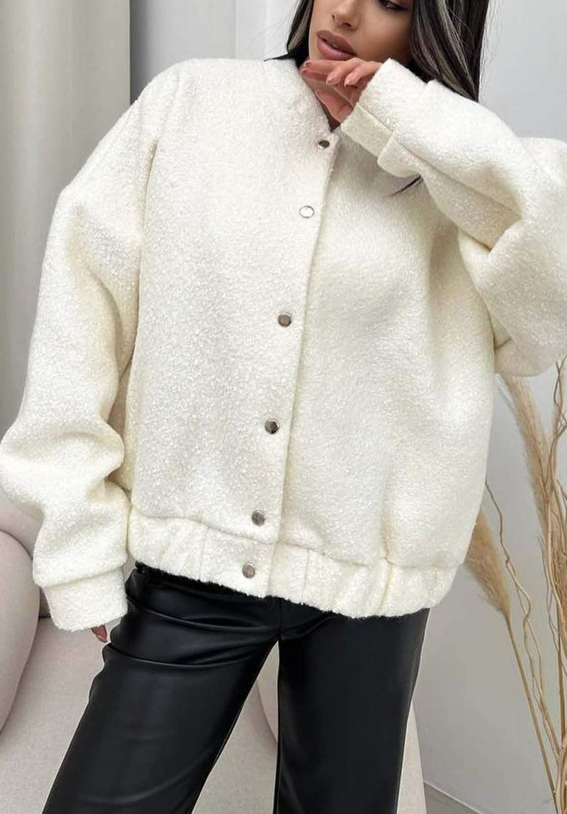 Women's Casual Long Sleeve Button Jacket