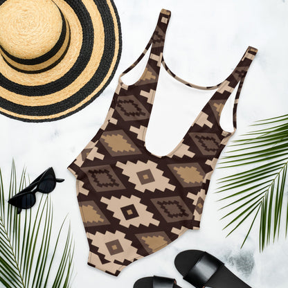 Yeehaw Southwestern Earth One-Piece Swimsuit