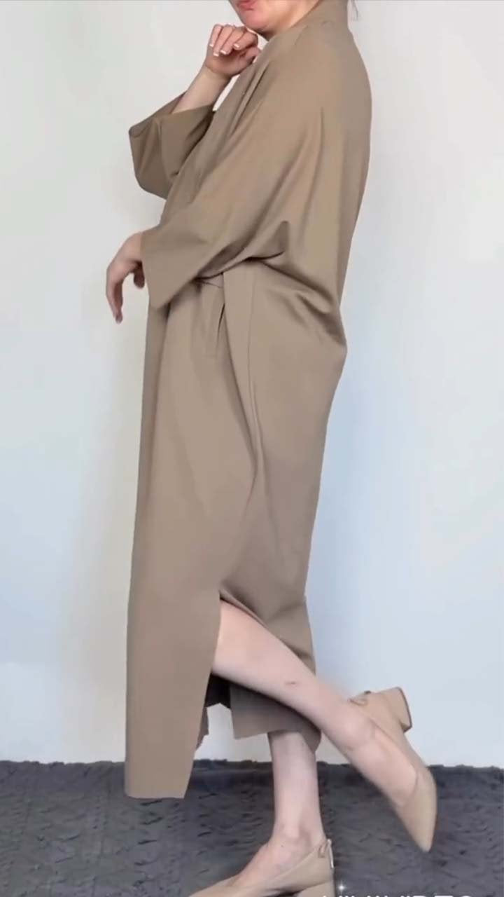 Women's Casual Solid Color Casual Long Sleeve Dress