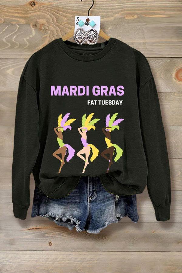 Mardi Gras Crew Neck Sweatshirt