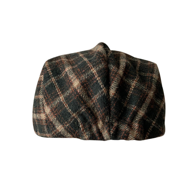 THE PEAKED Marl Flat Hat Kent-Harris Tweed