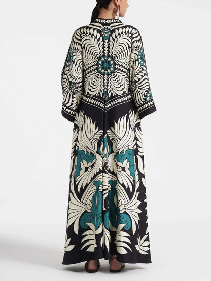 Magnifico Printed Maxi Dress - Black